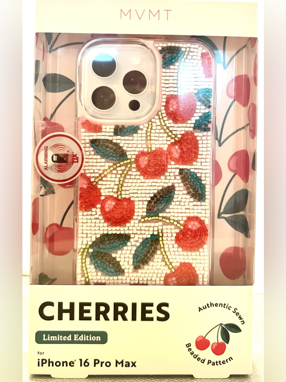 NEW CHERRIES Jeweled Beaded iPhone Cover Bling Pro max 16z MVMT Limited edition